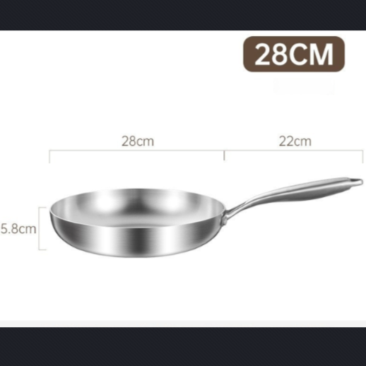 PoĂȘle inox 28 cm