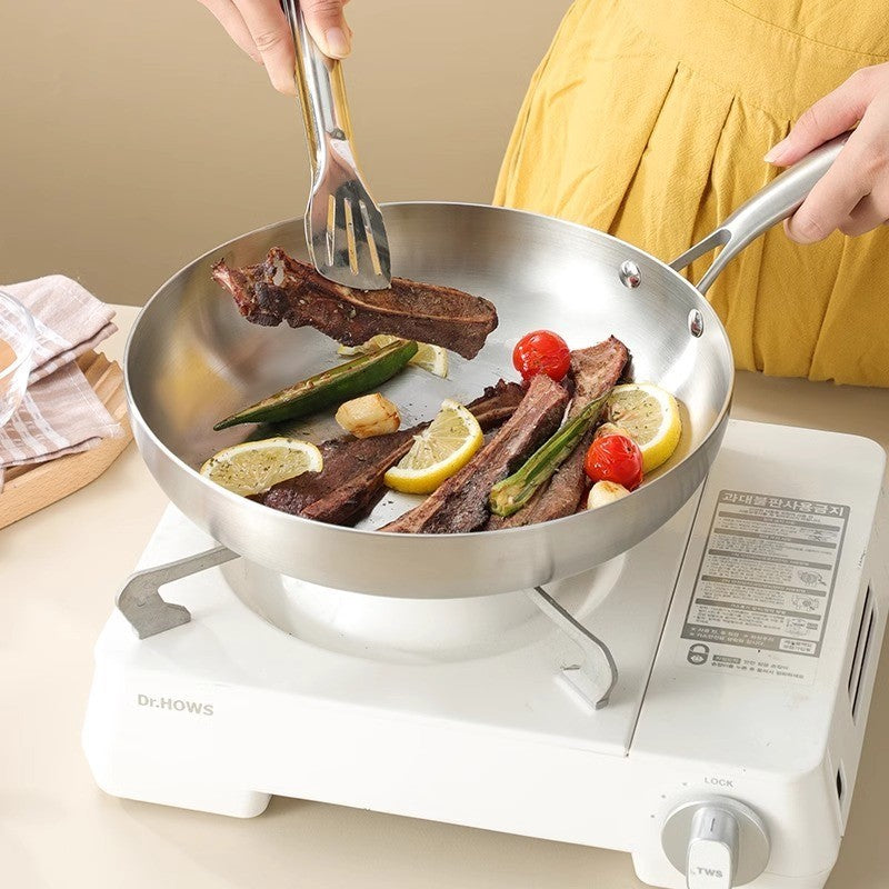 poele inox cuire viande