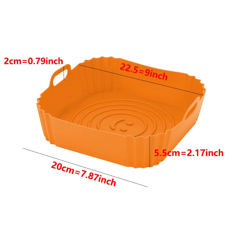 Revêtement-en-silicone-pour-friteuse-fond-de-20 cm-carré-brun