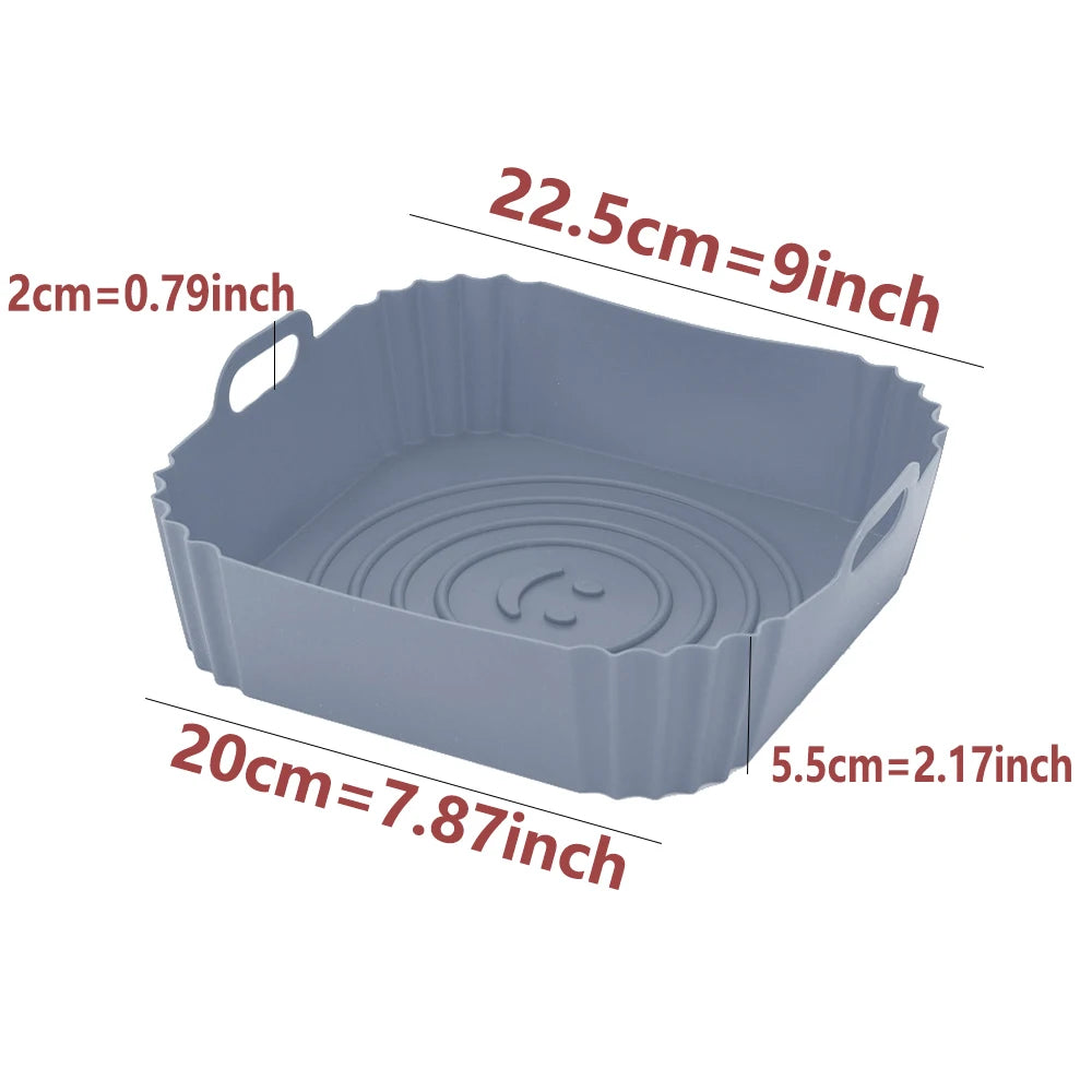 Revêtement-en-silicone-pour-friteuse-fond-de-20 cm-carré-gris