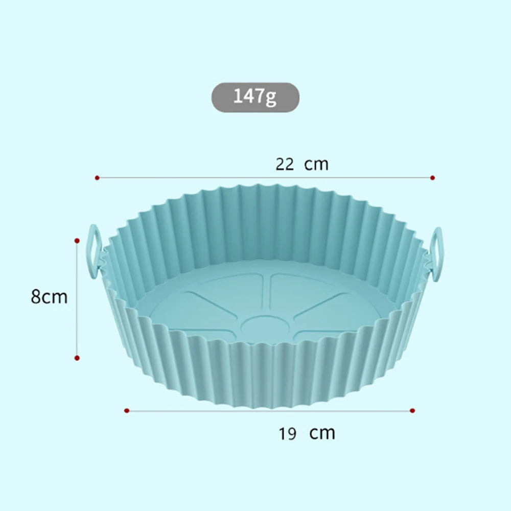 Revêtement-en-silicone-pour-friteuse-plateau-rond-bleu