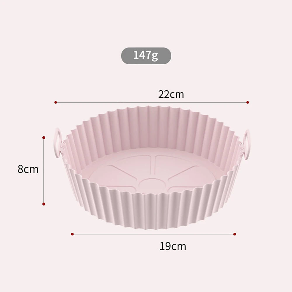 Revêtement-en-silicone-pour-friteuse-plateau-rond-rose