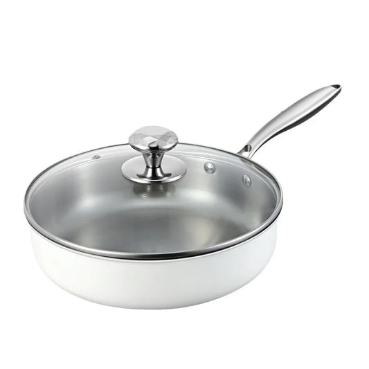 Poêle céramique et inox