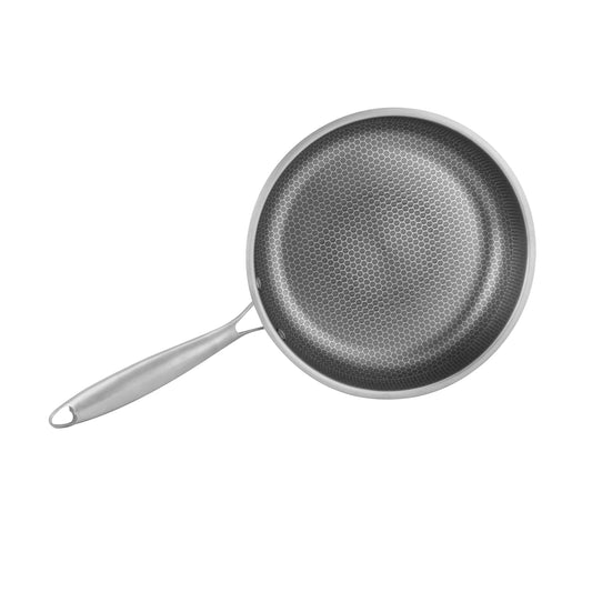 Poêle inox nid d'abeille